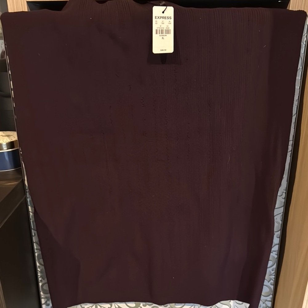 Express Dark Burgundy knit Pencil Skirt NWT
